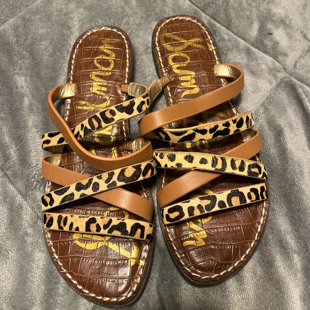Sam Edelman Giana Sandal Animal Print, Size 7, EUC - Picture 4 of 9